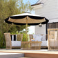 Outsunny 9FT Patio Umbrella Parasol, UPF 50+ Outdoor Market Umbrella with 8 Ribs, Vented Patio Table Umbrella for Deck, Backyard and Lawn, Beige | The Comfy Couch Canada
