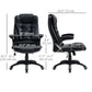Vinsetto High Back Leather Executive Office Chair Adjustable Swivel Computer Desk Chair with Wheels Armrest Height Black | The Comfy Couch Canada