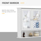 Kleankin White Wall Cabinet: Bathroom Storage with Double Mirrored Doors & Adjustable Shelf for Organized Essentials | The Comfy Couch Canada