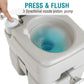 kleankin Outdoor Portable Travel Toilet Detachable Flushable Tank Easy to Use 3 Way Pistol for Camping Hiking Boating Roadtripping  | The Comfy Couch Canada