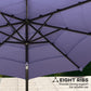 Outsunny 10.7FT Patio Umbrella with 8 Ribs, Crank, Push Button Tilt, Air Vents, for Backyard, Deck and Lawn, Purple | The Comfy Couch Canada