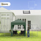 Outsunny 6.6x6.6ft Pop Up Party Tent Green Outdoor Folding Gazebo Canopy with Side Walls | The Comfy Couch Canada