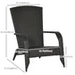 Outsunny Patio Wicker Adirondack Chair, Outdoor Rattan Muskoka Chair with Cushions for Patio, Garden, Backyard, Cream | The Comfy Couch Canada