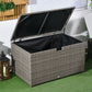 Outsunny 113 Gallon Outdoor Storage Box, Rattan Deck Box for Indoor, Patio Furniture Cushions, Mixed Grey | The Comfy Couch Canada