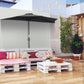 Outsunny Patio Umbrella: 9ft Half Round Balcony Garden Parasol Sun Shade Black | The Comfy Couch Canada