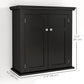 kleankin Bathroom Cabinet, Medicine Cabinet, Over Toilet Storage Cabinet with Adjustable Shelves for Entryway, Black | The Comfy Couch Canada