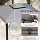 Outsunny Gazebo Replacement Canopy 9.8&