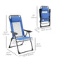 Outsunny Double Camping Chairs Foldable Reclining with Headrest Blue | The Comfy Couch Canada