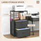 Vinsetto Lockable 2 Drawer File Cabinet with Adjustable Bar for Letter A4 Legal Size Black Office Organizer.