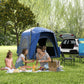 Outsunny Automatic Camping Tent with 4 Doors Windows Easy Pop Up Portable Backpacking Dome Shelter 4 Person | The Comfy Couch Canada