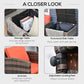 Outsunny 6 Pieces Wicker Patio Furniture Set with Cushions, 7-Seater Rattan Patio Sofa Set with Storage Table, Orange | The Comfy Couch Canada