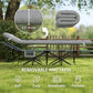Outsunny 25.6" Wide Folding Bed, Camping Cot for Adults with Mattress, Carry Bag, Storage Pocket, Max Load 330 LBS, Light Grey | The Comfy Couch Canada