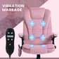 Vinsetto 6 Point Vibrating Massage Office Chair High Back Executive Chair with Reclining Back, Swivel Wheels, Pink | The Comfy Couch Canada
