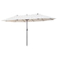 Outsunny 15ft Double-Sided Patio Umbrella Rectangular Parasol Sun Shelter Canopy Shade UV Protection w/ Hand Crank | The Comfy Couch Canada
