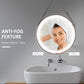 kleankin Illuminating Elegance: LED Round Bathroom Mirror, Anti-fog Wall Mounted Vanity with Dimmable Rose Gold Finish | The Comfy Couch Canada