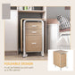 HOMCOM Foldable Desk: Drawers, Storage Shelf, Home Office Workstation, 6 Wheels, Space Saving | The Comfy Couch Canada