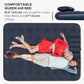 Outsunny Queen Air Mattress Inflatable Camping Bed w/ 2 Pillows Hand Pump Blue | The Comfy Couch Canada