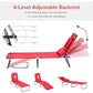 Outsunny Adjustable Sun Lounger with Reading Hole Folding Outdoor Recliner Seat for Beach Camping Red | The Comfy Couch Canada