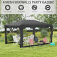 Outsunny 10x13ft Outdoor Gazebo Party Tent Sun Shade Canopy with Mesh Sidewalls Dark Grey | The Comfy Couch Canada