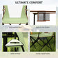 Outsunny Camping Folding Chair Portable Rocking Chair w/ Armrest Cup Holder Compact and Sturdy in a Bag for Outdoor Beach Picnic Green | The Comfy Couch Canada