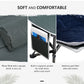 Outsunny Folding Camping Cot with Mattress Pillow Double Layer Oxford Heavy Duty Sleeping Cot Carry Bag Grey Blue | The Comfy Couch Canada