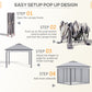 Outsunny Pop Up Gazebo 11x11 with Double Roof, Zippered Mesh Sidewalls, Adjustable Height & Carry Bag - Perfect for Outdoor Events | The Comfy Couch Canada