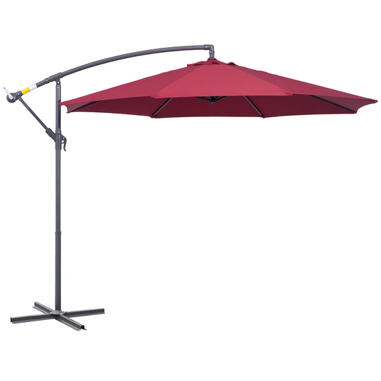 Outsunny Offset Patio Umbrella: Φ10&