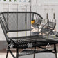 Outsunny 3 Piece Bistro Set, Wicker Outdoor Patio Furniture Set with Glass Top Table, Cushions for Balcony, Porch, Black | The Comfy Couch Canada