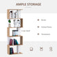 HOMCOM 5-Tier Modern Bookcase Display Shelf Storage Room Divider for Living Room Home Office White | The Comfy Couch Canada