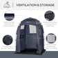 Outsunny 60" x 60" x 82" Shower Tent Changing Room Privacy Portable Camping Shelters with Windows &  Floor Mat, Dark Blue | The Comfy Couch Canada