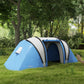 Outsunny Camping Tent with 2 Bedrooms and Living Area, 3000mm Waterproof Family Tent, for Fishing Hiking Festival, Blue | The Comfy Couch Canada