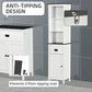kleankin Tall Linen Storage Cabinet: Floor Standing Design, Drawer & Adjustable Shelves for Bathroom Organization, White Finish | The Comfy Couch Canada