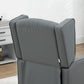 HOMCOM Grey Faux Leather Accent Chair - Chic Modern Armchair with Thick Padding for Comfort in Living Room or Home Office | The Comfy Couch Canada
