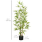 HOMCOM 4ft Artificial Tree, Indoor Fake Bamboo with Pot, for Home Office Living Room Decor | The Comfy Couch Canada