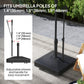 Outsunny Patio Umbrella Base with Adjustable Wheels and Handle, Outdoor Patio Umbrella Stand, Filled Up to 121lbs with Stand, 99lbs with Water for Garden Poolside, Black | The Comfy Couch Canada