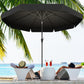 Outsunny 8.5ft Round Market Patio Umbrella: Outdoor Table Umbrella with Tilt Crank for Garden & Backyard, Black | The Comfy Couch Canada