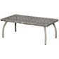 Outsunny 35" Rattan Coffee Table Outdoor Side Table Patio Wicker Furniture, Small Rectangular with All-Weather PE for Garden, Balcony, Backyard, Poolside, Grey | The Comfy Couch Canada