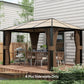 Outsunny 4-Panel Replacement Gazebo Curtains Gazebo Privacy Sidewall for 10&