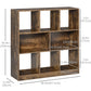 HOMCOM Rustic Retreat: 3-Tier Storage Shelf Bookcase Display Rack Organizer for Office Living Room, Rustic Brown Finish | The Comfy Couch Canada