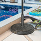 Outsunny 40lb Patio Umbrella Base: Heavy Duty 21" Round Resin Stand for Outdoor Use, Bronze | The Comfy Couch Canada