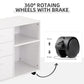 HOMCOM Mobile Printer Stand: Storage Space, 3 Drawers, Shelves, Home Office, White, Rolling Cabinet | The Comfy Couch Canada