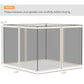 Outsunny Replacement Mosquito Netting for Gazebo 10&