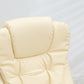 HOMCOM Heated Ergonomic Office Chair: Adjustable, Massage, Swivel, Vibrating, High Back Leather Executive, Beige | The Comfy Couch Canada