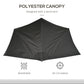 Outsunny Patio Umbrella: 9ft Half Round Balcony Garden Parasol Sun Shade Black | The Comfy Couch Canada