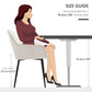 HOMCOM Stylish Dining Chairs Set of 2 Linen Fabric & Metal Legs Comfortable Upholstered Accent Chairs Beige | The Comfy Couch Canada
