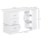 HOMCOM Computer Writing Desk Study Workstation w 3 Shelf 3 Storage Drawers Home Office Furniture White | The Comfy Couch Canada