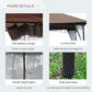 Outsunny 10x10ft Double Tier Garden Gazebo Canopy Outdoor Sunshade Tent Water-Resistant Anti-UV Roof with Metal Frame | The Comfy Couch Canada