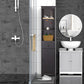 HOMCOM Tall Bathroom Linen Tower with Shelves & Drawer: 3-Level Shelves, Drawer & Modern Design in Brown Elegant Storage | The Comfy Couch Canada