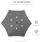 Outsunny 6.6FT Patio Umbrella, Outdoor Parasol with 6 Solid Ribs, Dark Grey | The Comfy Couch Canada