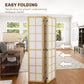 HOMCOM 4 Panel Room Divider, 5.6 ft Folding Wall Divider Room Partition for Home Office, Bedroom, Living Room | The Comfy Couch Canada
